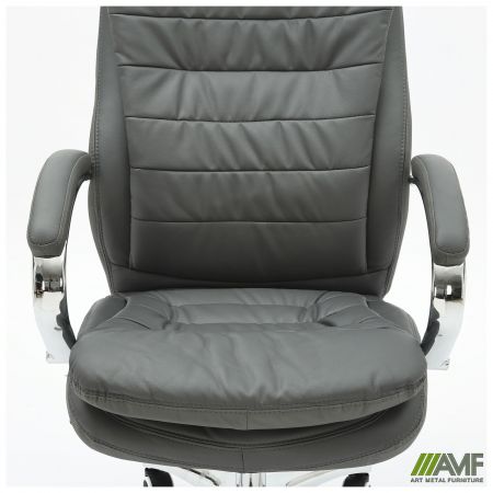 Фото 8 - Кресло Valencia , механизм Anifix, кожзам серый 