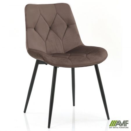 Фото 1 - Стул Justin вельвет темно-коричневый 