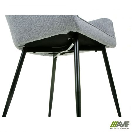 Фото 12 - Кресло Ariel черный/ ткань светло-серая 