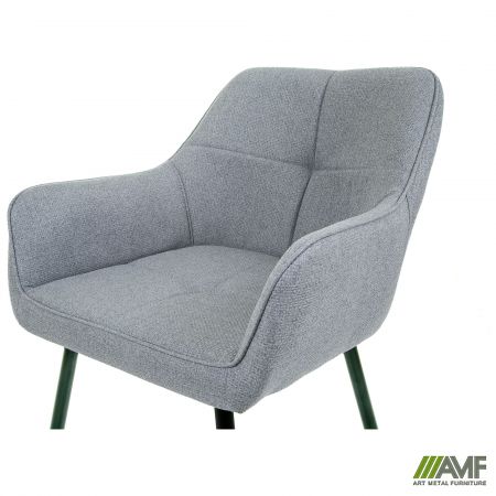 Фото 7 - Кресло Ariel черный/ ткань светло-серая 