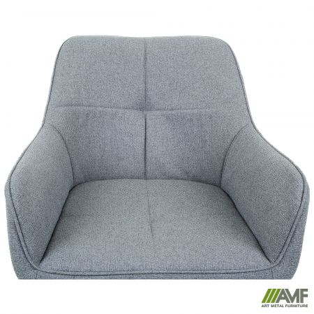 Фото 8 - Кресло Ariel черный/ ткань светло-серая 