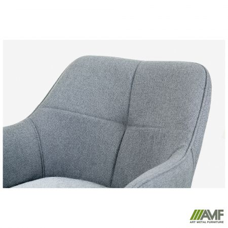 Фото 10 - Кресло Ariel черный/ ткань светло-серая 