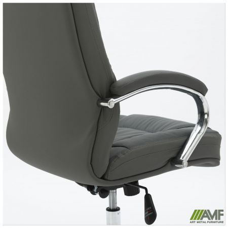 Фото 12 - Кресло Marselle-Ch хром НВ, механизм Anyfix, кожзам серый 