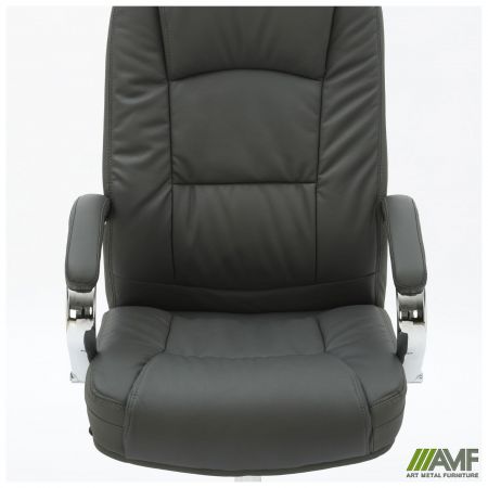 Фото 8 - Кресло Marselle-Ch хром НВ, механизм Anyfix, кожзам серый 