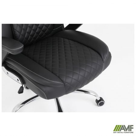 Фото 14 - Кресло руководителя Veratti  кожзам черный 