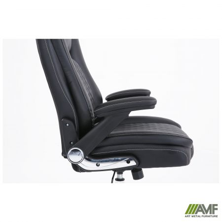 Фото 17 - Кресло руководителя Veratti  кожзам черный 