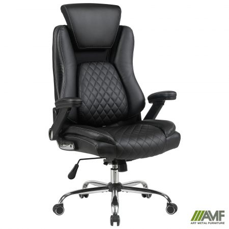 Фото 6 - Кресло руководителя Veratti  кожзам черный 