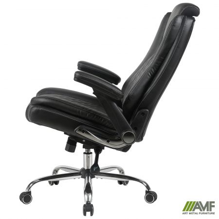 Фото 8 - Кресло руководителя Veratti  кожзам черный 