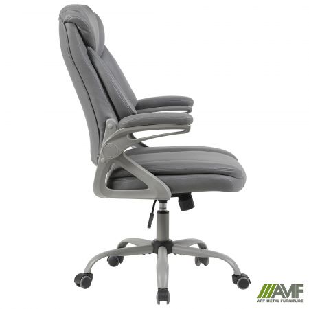 Фото 3 - Кресло руководителя West ткань серая 