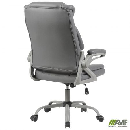 Фото 5 - Кресло руководителя West ткань серая 