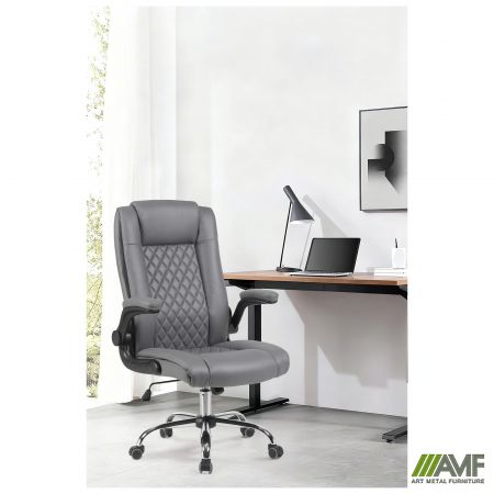 Фото 10 - Кресло руководителя Hank ткань серая 