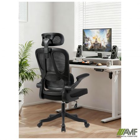 Фото 10 - Кресло Lens сетка черная 