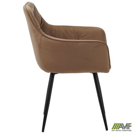 Фото 3 - Кресло Liana черный/вельвет кофейный 