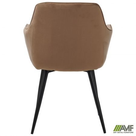 Фото 4 - Кресло Liana черный/вельвет кофейный 