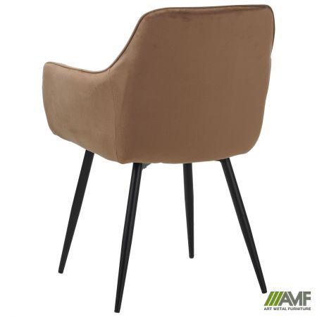 Фото 5 - Кресло Liana черный/вельвет кофейный 