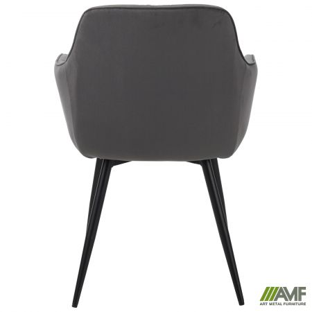 Фото 4 - Кресло Liana черный/вельвет темно-серый 