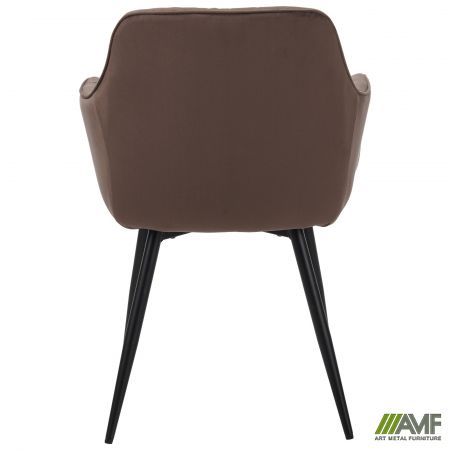 Фото 4 - Кресло Liana черный/вельвет коричневый 