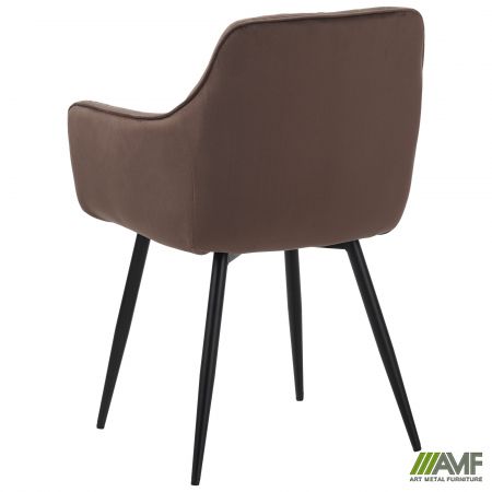 Фото 5 - Кресло Liana черный/вельвет коричневый 