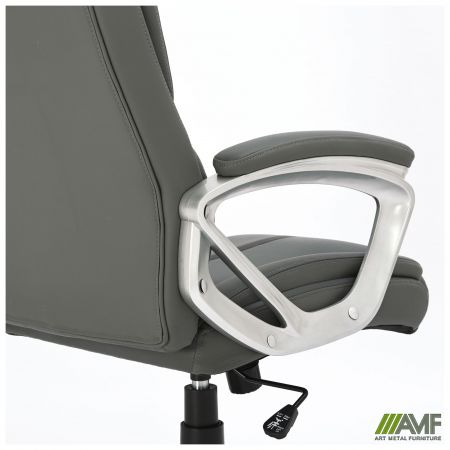Фото 11 - Крісло керівника Seltic шкірзам сірий 