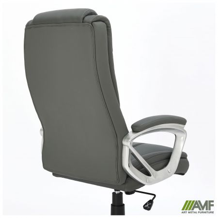 Фото 12 - Крісло керівника Seltic шкірзам сірий 