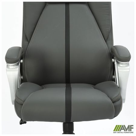 Фото 8 - Крісло керівника Seltic шкірзам сірий 