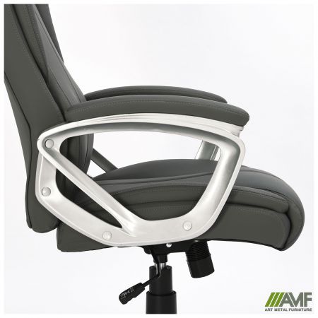 Фото 10 - Крісло керівника Seltic шкірзам сірий 