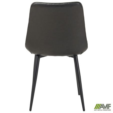 Фото 5 - Стілець обідній Arkansas-D чорний/шкірзам сірий 