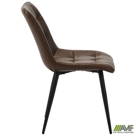 Фото 2 - Стул обеденный Arkansas-D черный/кожзам камел 