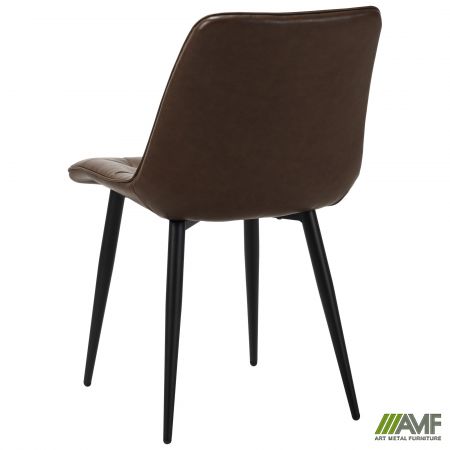 Фото 5 - Стул обеденный Arkansas-D черный/кожзам камел 