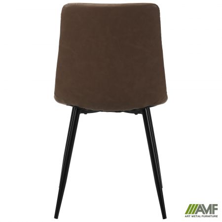 Фото 4 - Стул обеденный Kansas-D черный/кожзам камел 