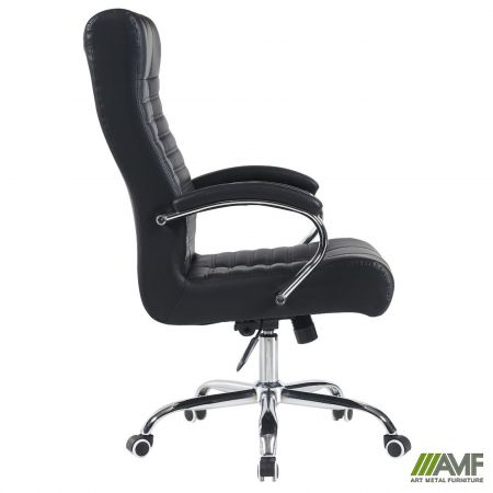 Фото 2 - Кресло руководителя Atlantis-X, механизм Anifix, кожзам черный 