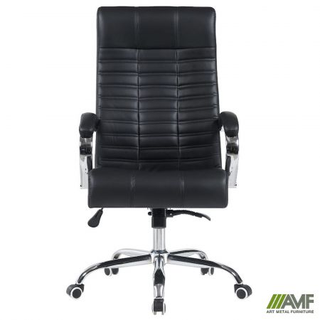 Фото 3 - Кресло руководителя Atlantis-X, механизм Anifix, кожзам черный 