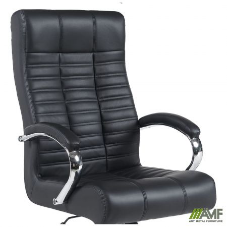 Фото 5 - Кресло руководителя Atlantis-X, механизм Anifix, кожзам черный 