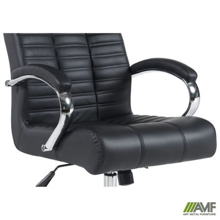 Фото 8 - Кресло руководителя Atlantis-X, механизм Anifix, кожзам черный 