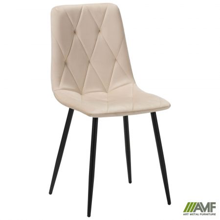 Фото 1 - Стул обеденный Nico черный/velvet бежевый 