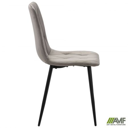 Фото 2 - Стул обеденный Nico черный/velvet темно-серый 