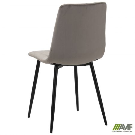 Фото 5 - Стул обеденный Nico черный/velvet темно-серый 