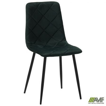Фото 1 - Стул обеденный Jake черный/velvet темно-зеленый 