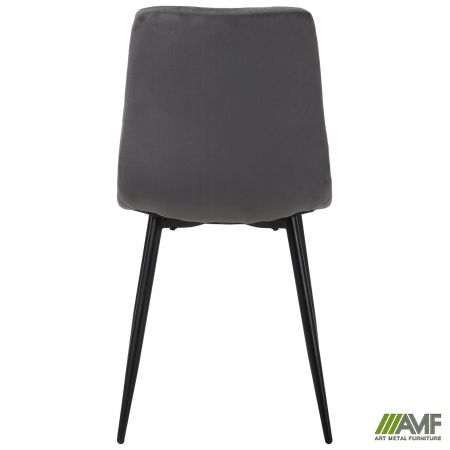Фото 4 - Стілець обідній Loki чорний/velvet темно-сірий 