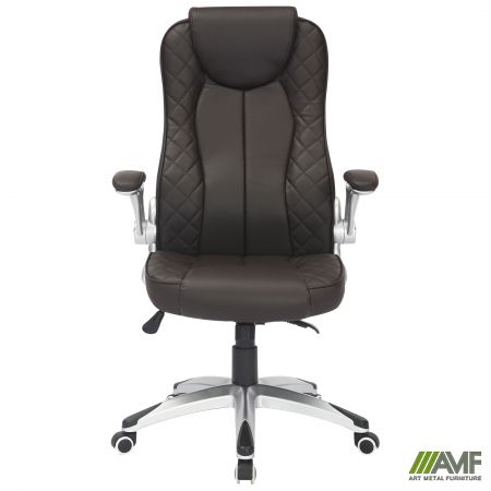 Фото 2 - Крісло керівника Parker шкірозамінник чорний 