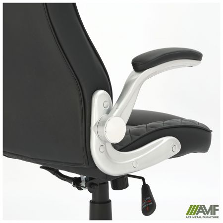 Фото 11 - Крісло керівника Parker шкірозамінник чорний 