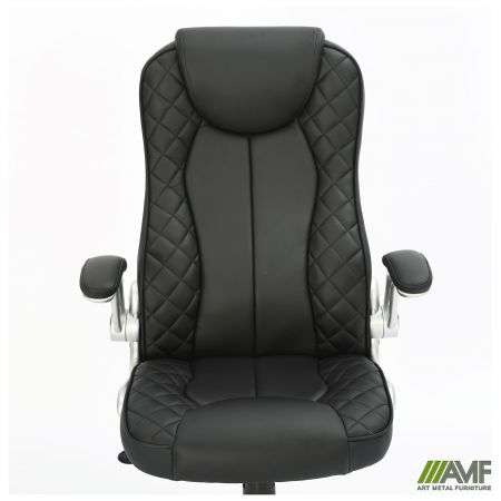 Фото 7 - Крісло керівника Parker шкірозамінник чорний 