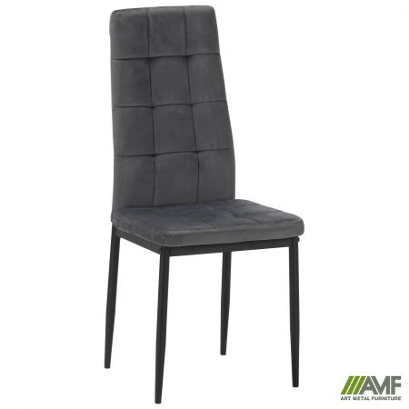 Фото 1 - Стул Hunter черный/вельвет темно-серый 