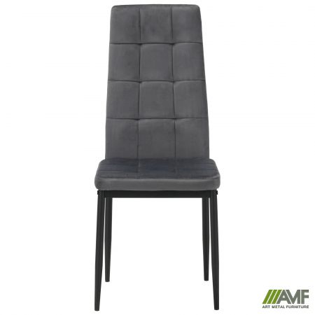 Фото 2 - Стул Hunter черный/вельвет темно-серый 