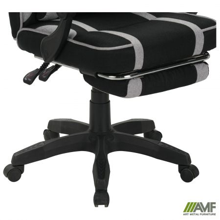 Фото 14 - Кресло геймерское VR Racer Textile Webster черный/серый 