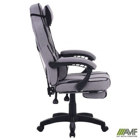 Фото 3 - Крісло геймерське VR Racer Textile Webster чорний/сірий 