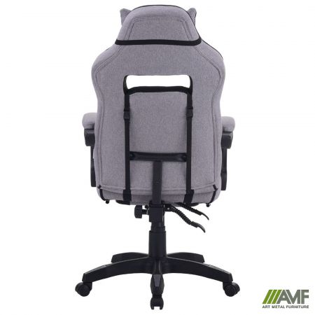 Фото 4 - Крісло геймерське VR Racer Textile Webster чорний/сірий 