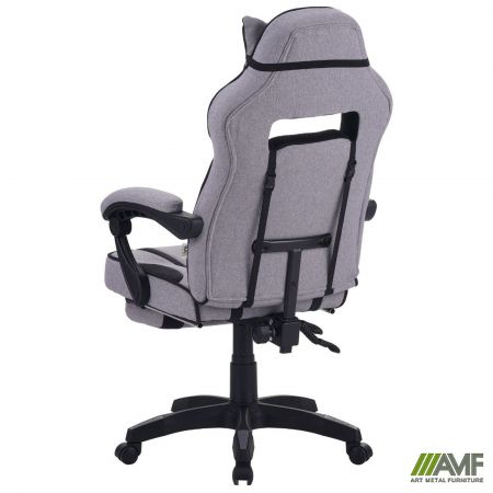 Фото 5 - Крісло геймерське VR Racer Textile Webster чорний/сірий 