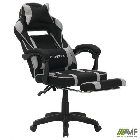 Фото 6 - Кресло геймерское VR Racer Textile Webster черный/серый 