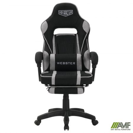 Фото 7 - Кресло геймерское VR Racer Textile Webster черный/серый 